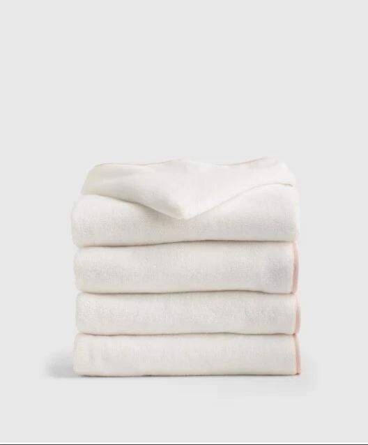 NWOT QUINCE ORGANIC TURKISH 100% COTTON KIDS HOODED TOWEL SET 4 PC SOFT PINK