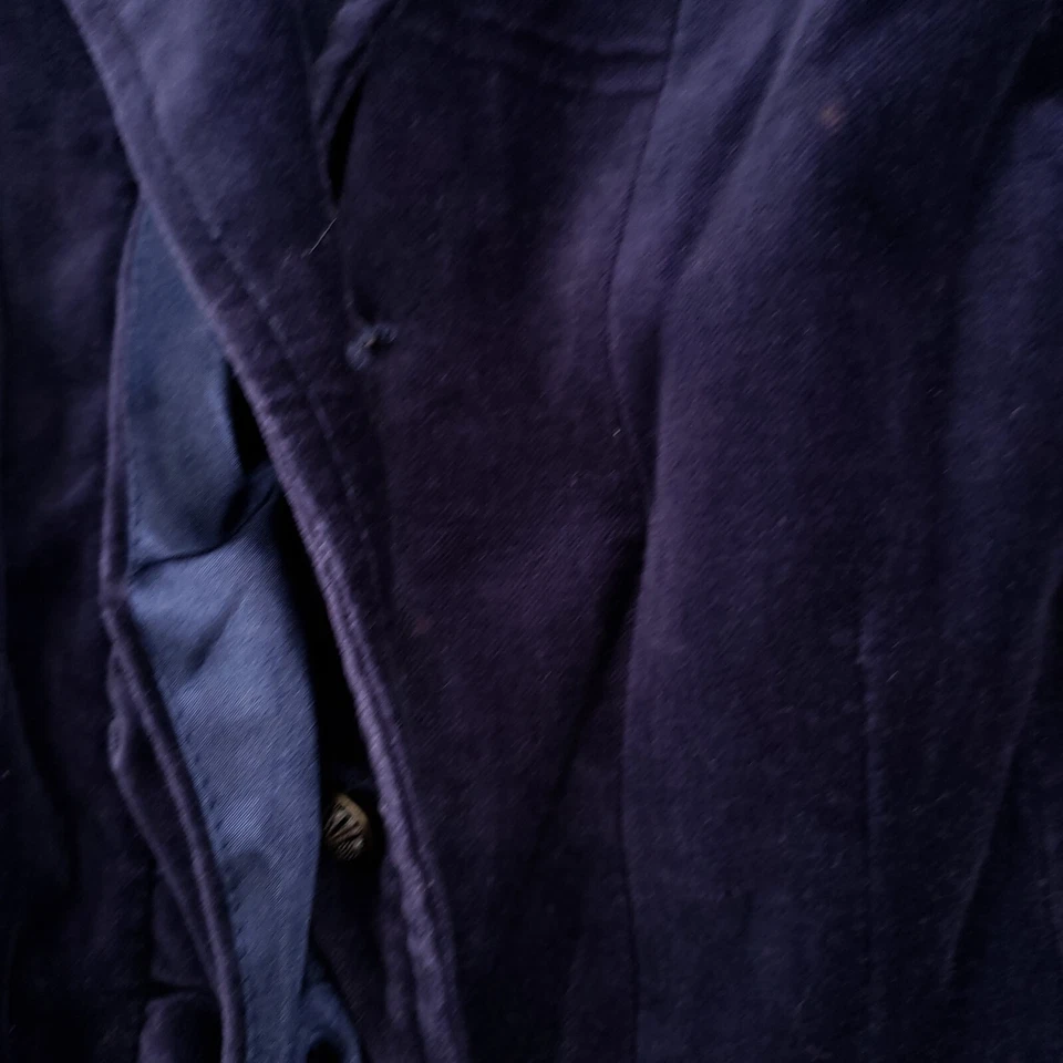 Blazer Lane Bryant Mujer 18 Plus Púrpura Terciopelo Volantes Chaqueta Abrigo Manga Larga Foto 4 de 4