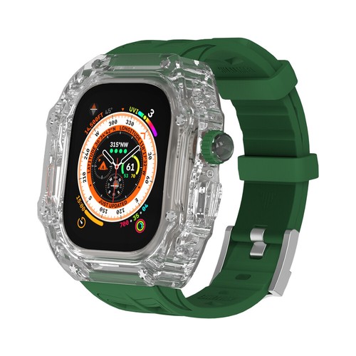 Lodowcowy przezroczysty TPU przezroczysty futerał gumowy pasek do Apple Watch Ultra 49/45/44mm - Zdjęcie 16 z 21