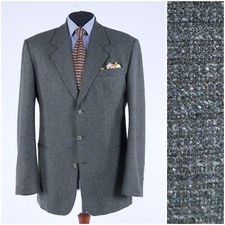 Mens Vintage Blazer 44L UK Size JOY BOY Grey Wool Sport Coat Jacket