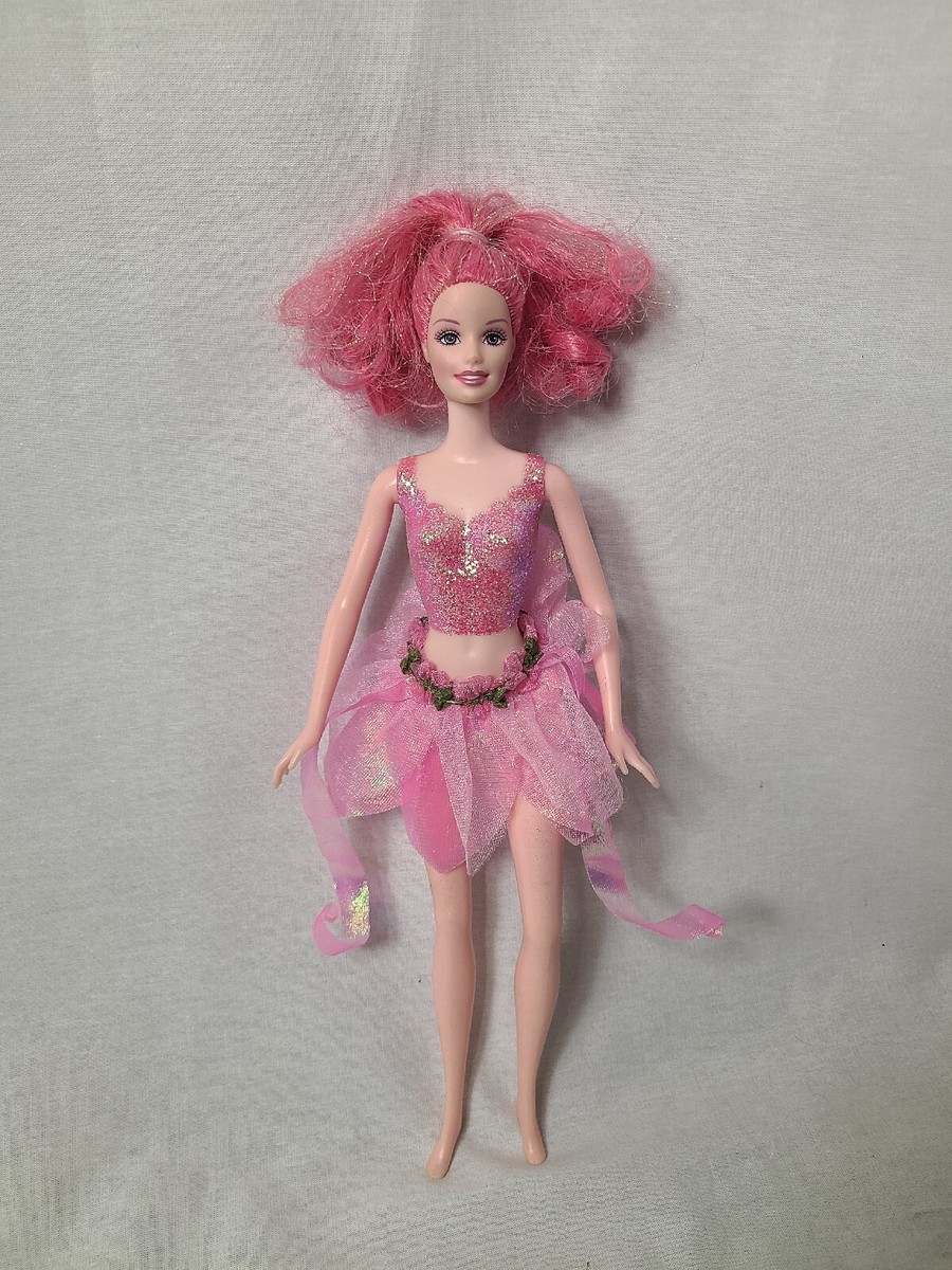 Barbie FAIRYTOPIA PINK SPARKLE FAIRY Doll 2004 Mattel