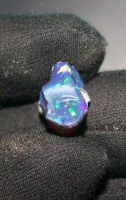 Black Opal Rough, Raw Crystal black opal, dry Black Ethiopian opal rough 8.75 Ct