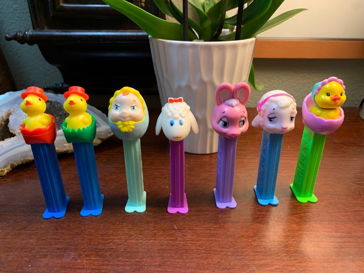 Vintage Easter Holiday Lamb Duck Baby Pez Dispenser LOT BUNDLE of