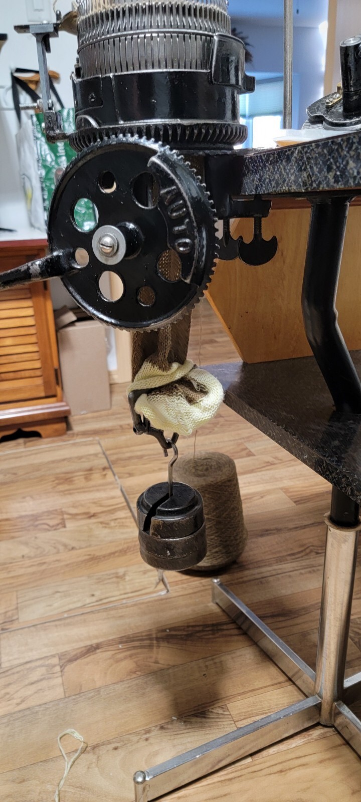 CREELMAN MONEY MAKER AUTOKNITTER SOCK KNITTING MACHINE 80 CYL 40 RIBBER