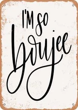 METAL SIGN - So Boujee - Vintage Look