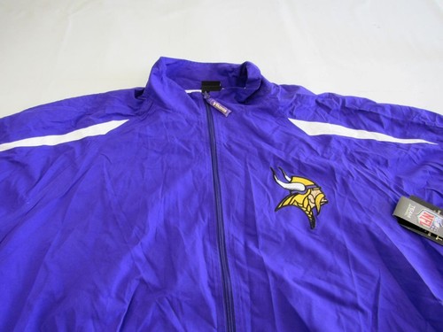 Nueva Chaqueta Cortavientos Minnesota Vikings Para Hombres Tallas 3XL-4XL-5XL-6XL Cremallera Completa - Imagen 4 de 10