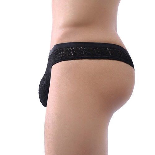 2025 Men Thong Sexy Lace G-string Bikini Briefs Sissy Panties Lingerie Underwear - Picture 17 of 23