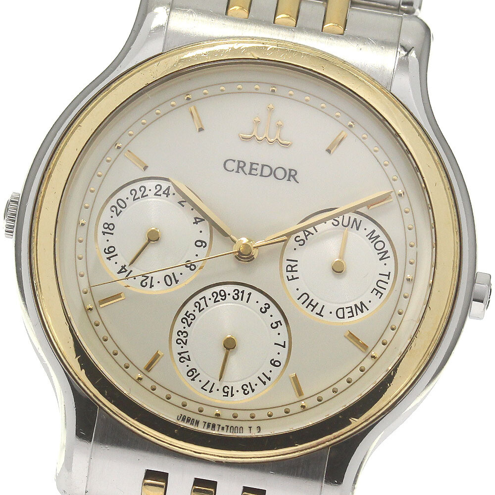 Seiko 7F87-7000 Credor Day Date watch men TO162486 | eBay