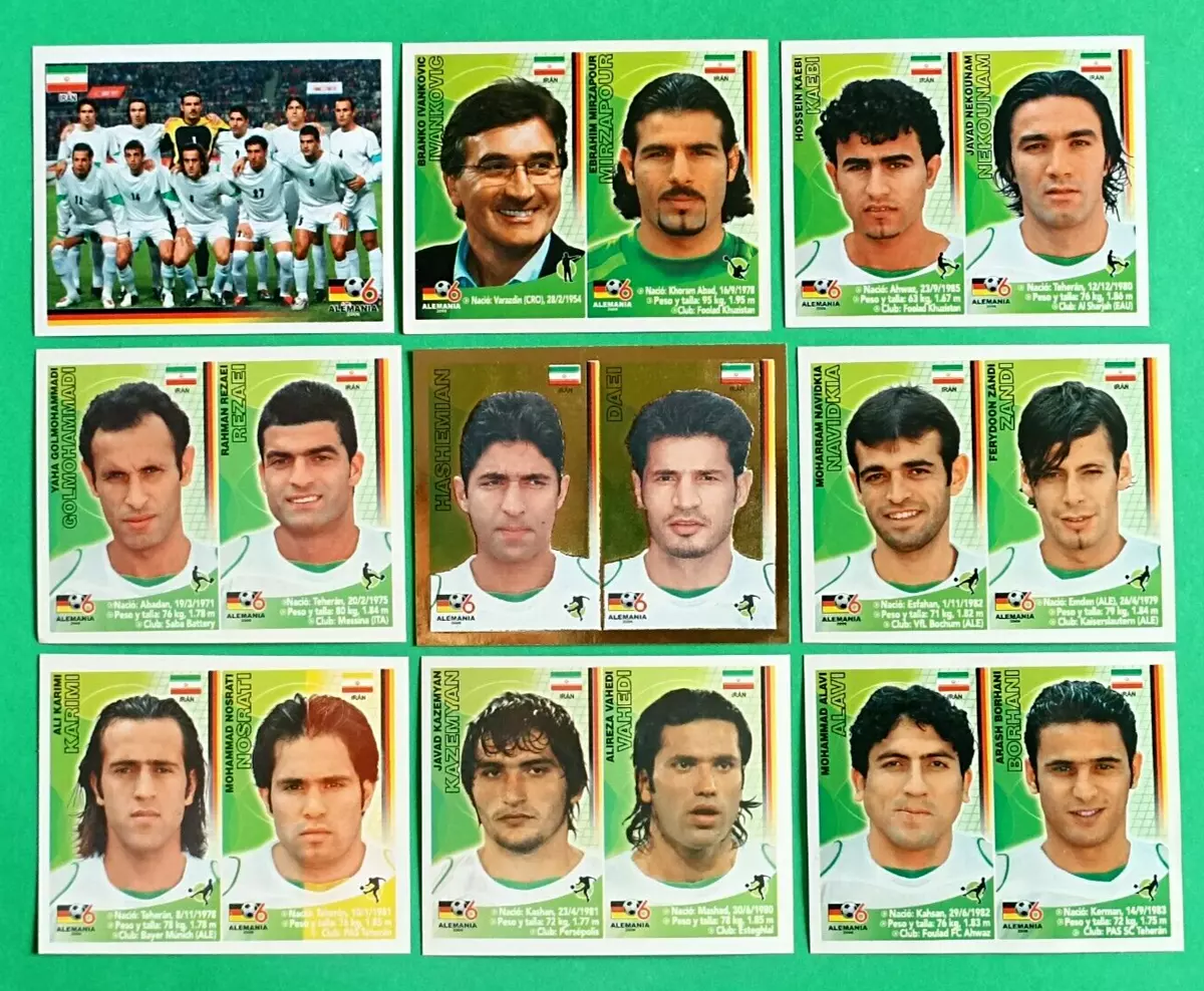 2006 Navarrete Germany World Cup FIFA - E15A IRAN SOCCER TEAM Full Sticker