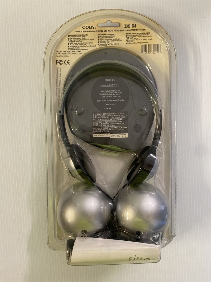Coby CX-CD1234 Personal CD Player | FM/AM Radio | Mini Speaker