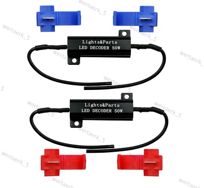 2x Lastwiderstand Widerstand 50W Watt 6 Ohm Widerstände für H1 H3 HB4 H7 H8 H11