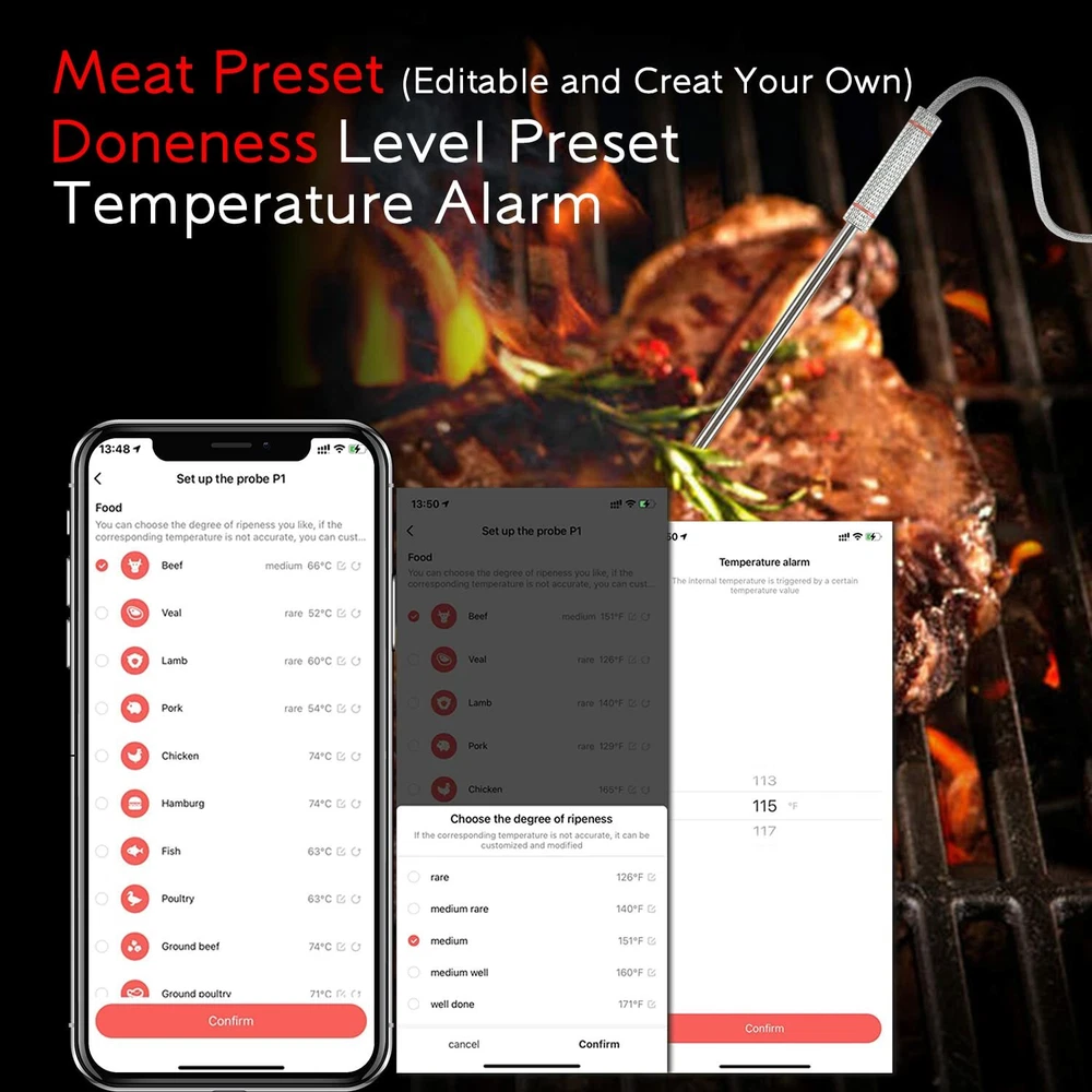Digital Meat Thermometer for Cooking and Grilling Digital Meat Thermometer for Cooking and Grilling