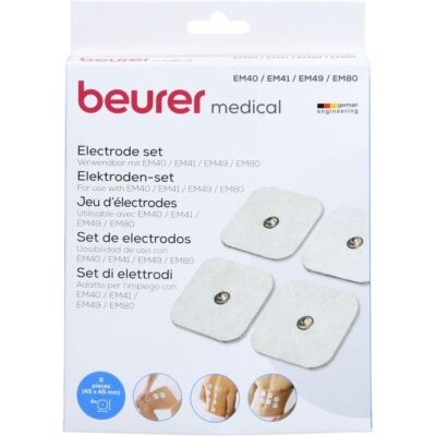 BEURER EM40/41/49/80/95 Elektroden 45x45 mm 8 St PZN14383097
