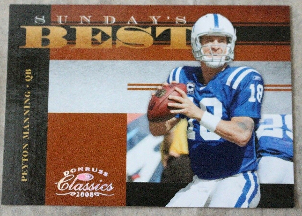 2008 Donruss Classics Indianapolis Colts Peyton Manning Sunday's Best 208/250