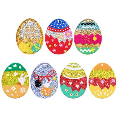 14Pcs Acrylic Charms Easter Egg Rabbit Charms Pendant for Jewelry Earring Making
