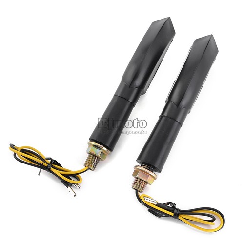 2x Motorcycle 16 LED Turn Signal Amber Light Flowing Water Indicator Lamp - Foto 4 di 10