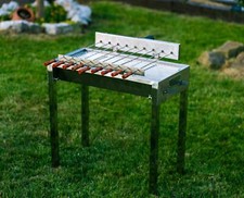 Maxking Cypriot Stainless Steel Rotisserie Charcoal BBQ With Lid