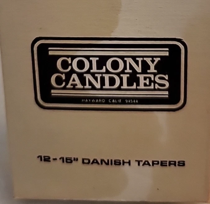 12 - Velas Colonia Vintage Hayword California Tapers Rojo 15" Hechas a Mano EE. UU. NOS Foto 4 de 4