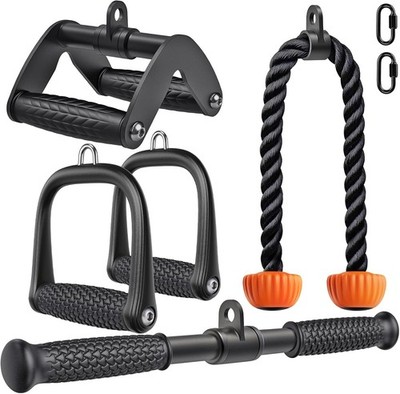 Triceps LAT Pulldown Attachments with Soft Grip for Home Gym Workouts