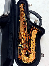 Allora Alto Saxophone Eb Gold Lacquered Brass w/ Case, Mother of Pearl Inlay