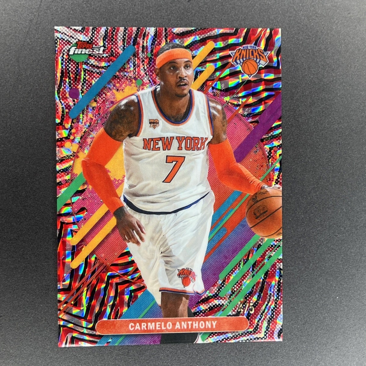 2025-26 Topps Finest Carmelo Anthony RARE Red/Black Geometric # 4 