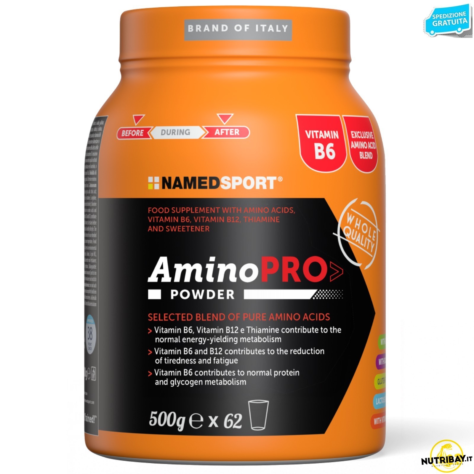 Integratore AminoPRO Powder NamedSport 500 gr: Recupero Muscolare EAA