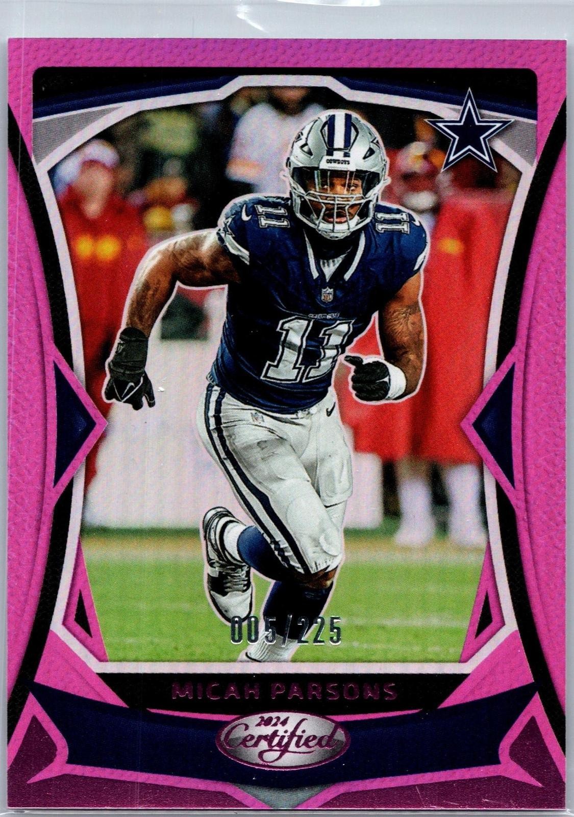 2024 Panini Certified #75 Micah Parsons Mirror Pink #/225