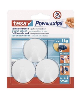 tesa Rund Small Klebehaken für max. 1,0 kg, 1,4 x 3,4 cm, 3 St.