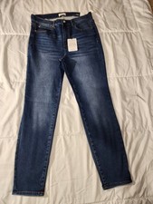 Nicole Miller Soho High Rise Ankle Skinny Jeans Women Size 14 Blue Cotton Blend