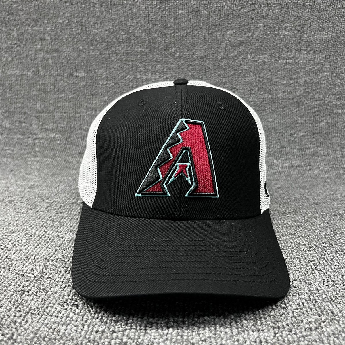 47 Brand Arizona Diamondbacks Trucker Snapback Hat Black White Mesh Cap