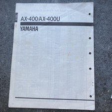 Yamaha AX?400 / AX?400U Service Manual ? Original Vintage Copy