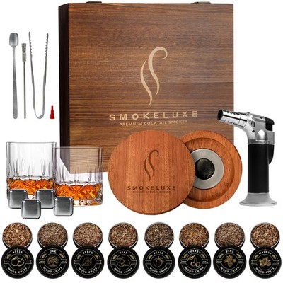 Whiskey Smoker Kit with 8 Wood Chip Flavors - Premium Bourbon Smoker Kit Set ...