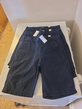 NWT Youth Boys The Childrens Place Navy Blue Chino Uniform School Shorts - Sz 10