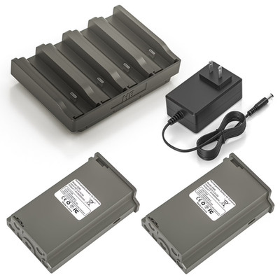 4 Port Fast Charger + 2 Battery for TACTACAM Reveal X Ultra Pro Trail Camera