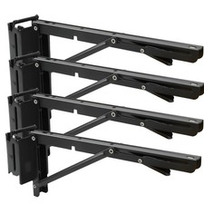 11.5 Inch Double Fittings E Track Shelf Bracket - Durable Hinged Collapsible Tab