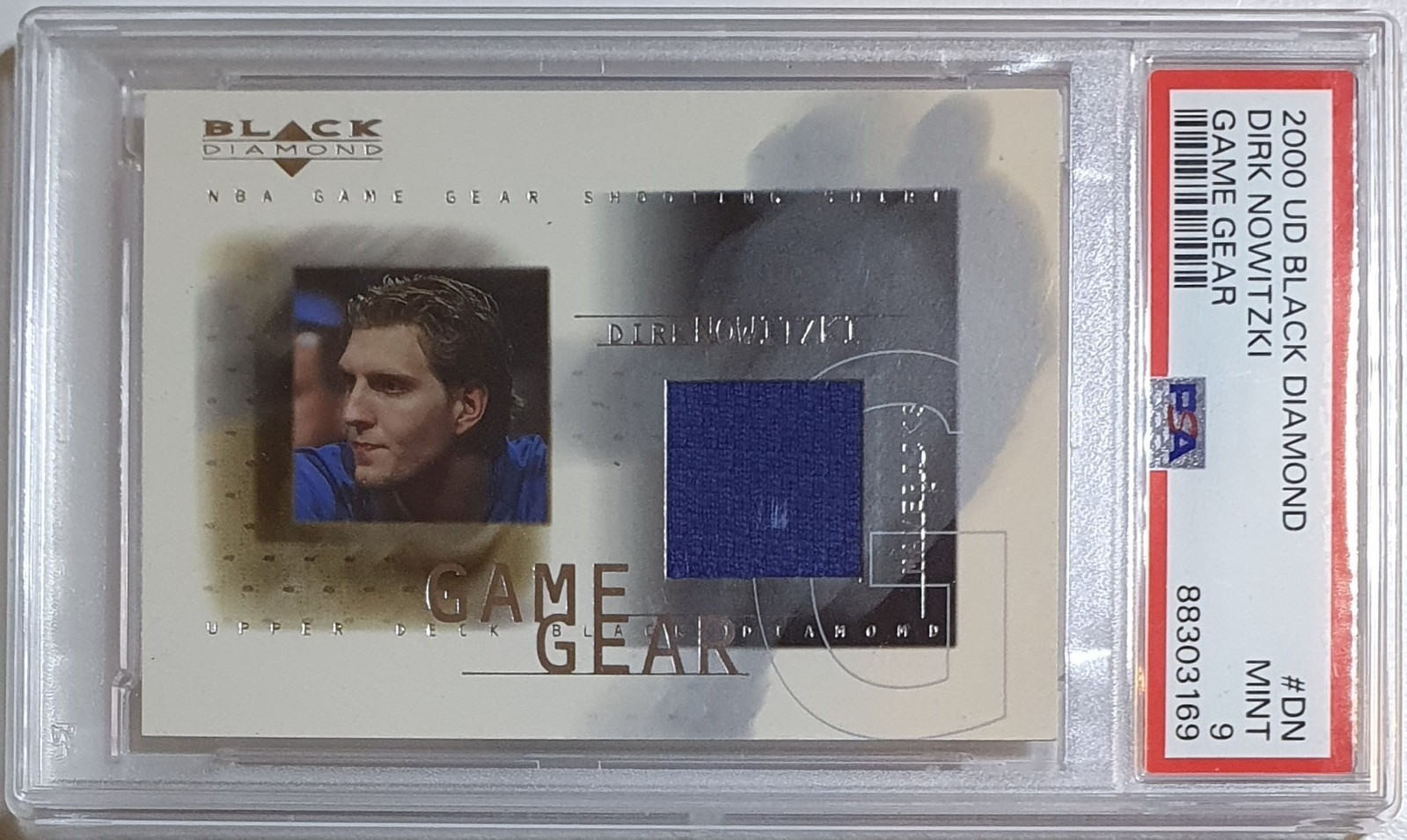 2000 UD Black Diamond Dirk Nowitzki #PATCH Game Worn Jersey - PSA 9 (POP 3)