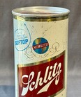 Schlitz Flat Top Beer Can 1960 Empty 16 oz Milwaukee "Aluminum Softop" PA Tax — photo 6