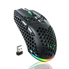 SM600 Honeycomb Shell Gaming Mouse Wireless8000 DPI Tri-Modes BT5.1/2.4G Wire...