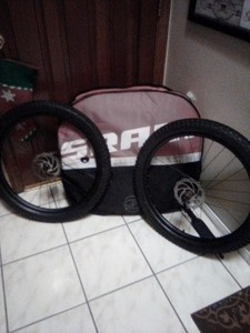 $850.00 26"Easton HAVOC Downhill Racing & 3" Mountain Wheel Set + SRAM Wheel Bag