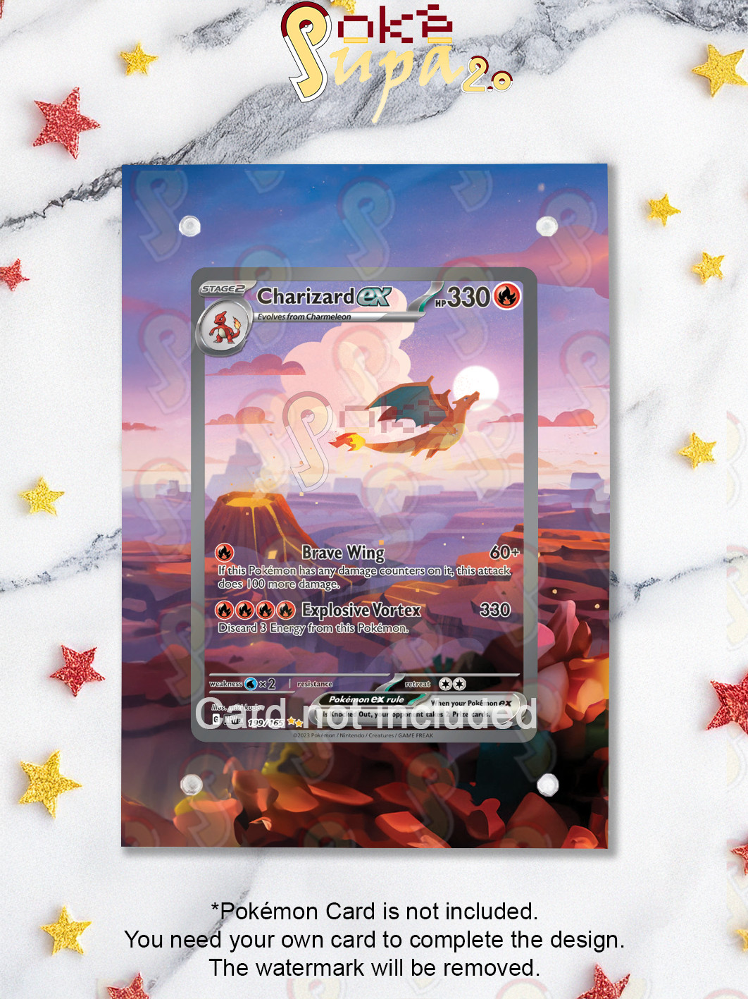 NEW Magnetic Case2.0+Artwork+Stand - Charizard 199/165 - Pokémon 151