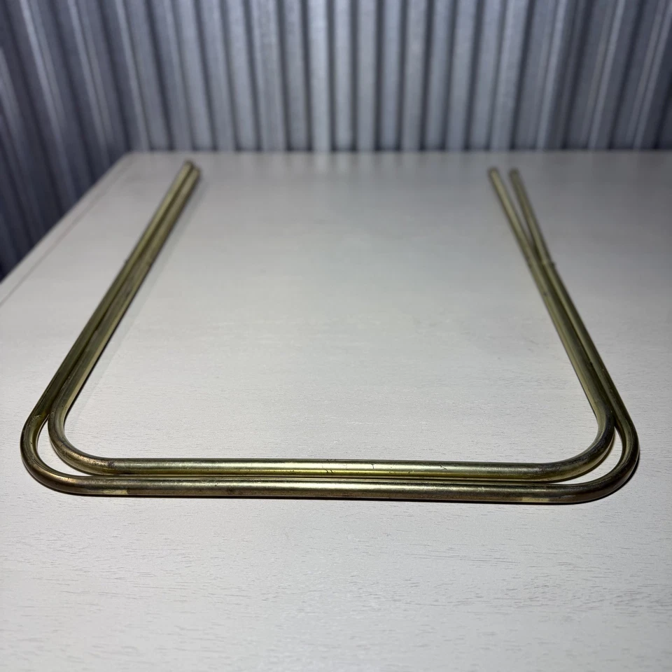 批量 3 张 MCM 复古折叠电视托盘桌 ca. 1970年,风景托盘,金腿 — 第 4/4 张图片