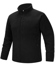 Men's Winter Hiking Full Zip Polar Fleece Jacket Lightweight Warm Soft Pockets
