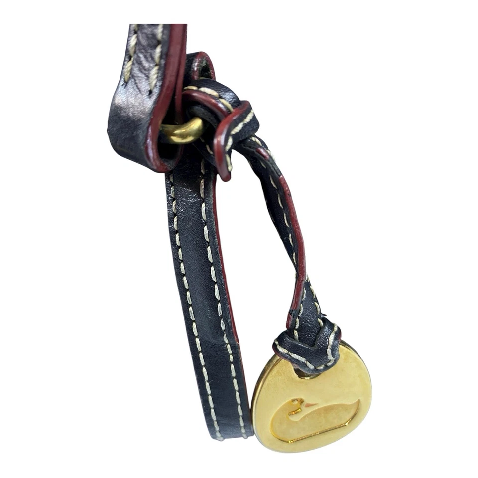 Bolso De Colección Dooney & Bourke Azul Denim Firma Cremallera Hombro Barril Foto 4 de 4