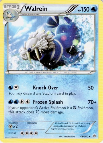 Walrein 48/160 Rare Primal Clash Pokemon Lightly Played
