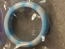 Beautiful Powder Blue and White Resin Ring Size 8 NEW - 3825