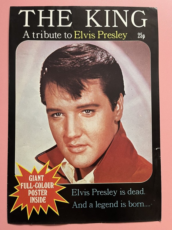 The King a tribute to Elvis Presley  magazine poster 1970’s Super Rare Find￼￼