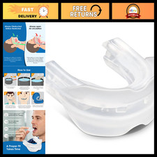 Adjustable Anti-Snoring Mouthguard for Adults, Custom-Fit Design, Hygienic Case