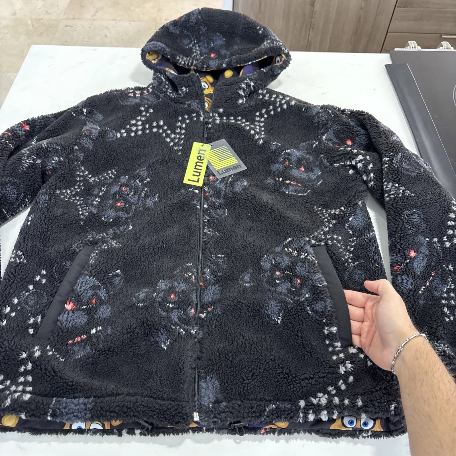 FNAF Rare Reversible Jacket Lumen Theorywear Five Nights at Freddy's Size L NWT image 14