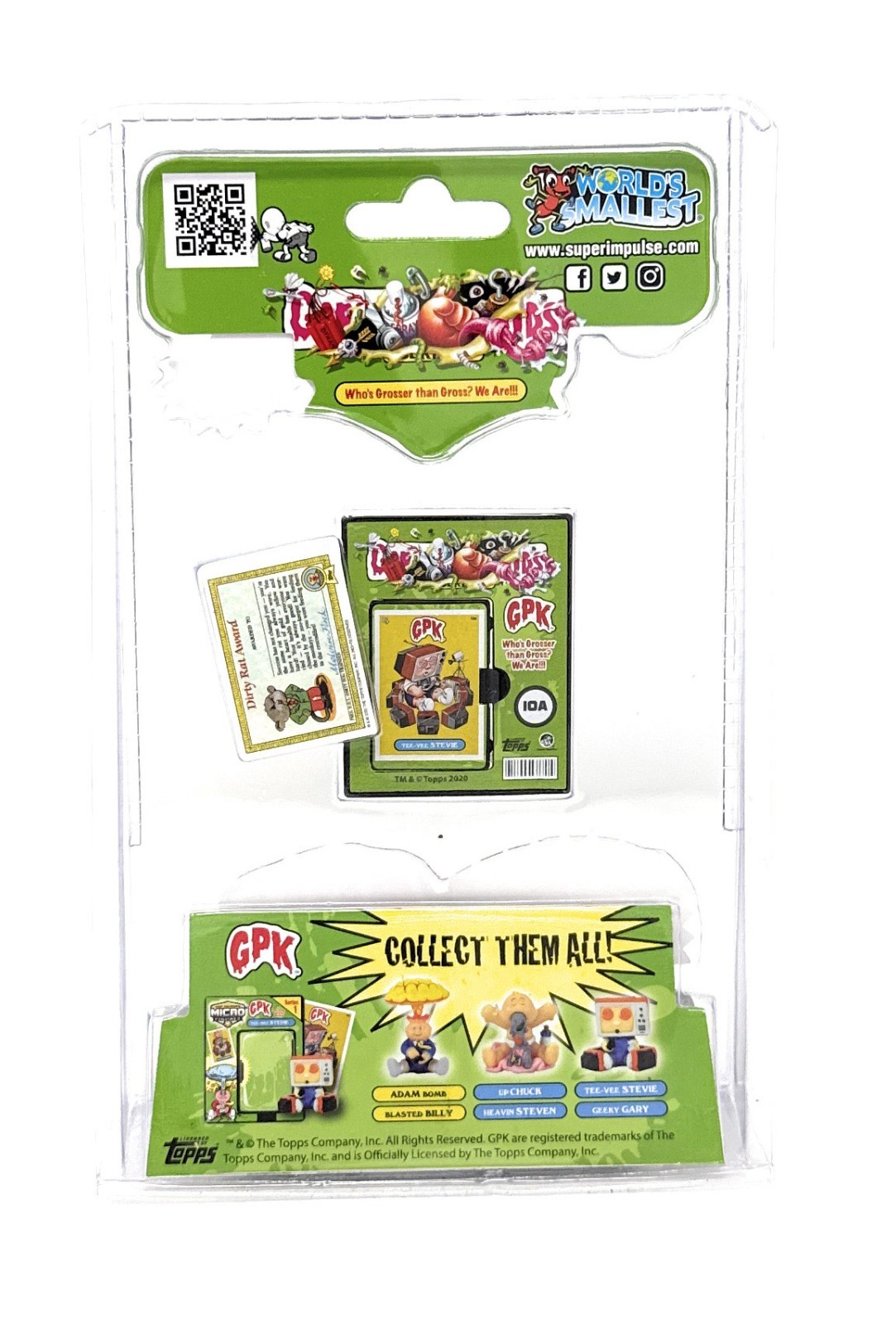 Super Impulse World's Smallest GPK Garbage Pail Kids Tee-Vee Stevie Figure NEW