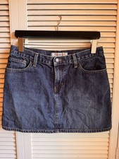 Abercrombie Fitch Vintage Dark Indigo Denim Mini Skirt Size 6 Y2K